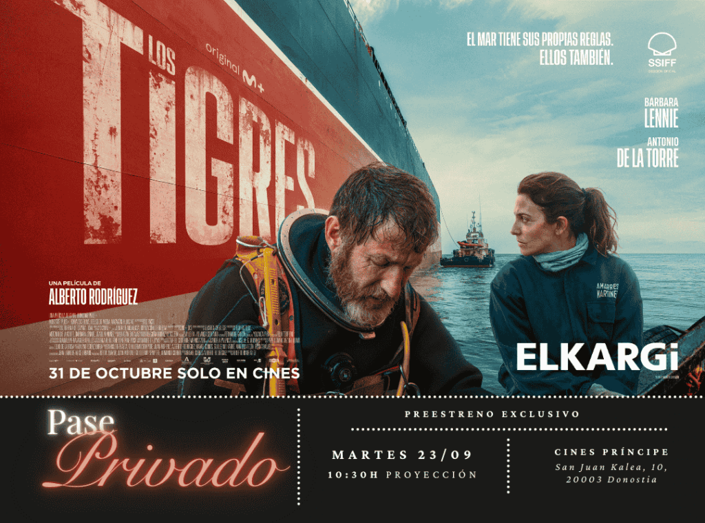 cartel película Los tigres y pase privado