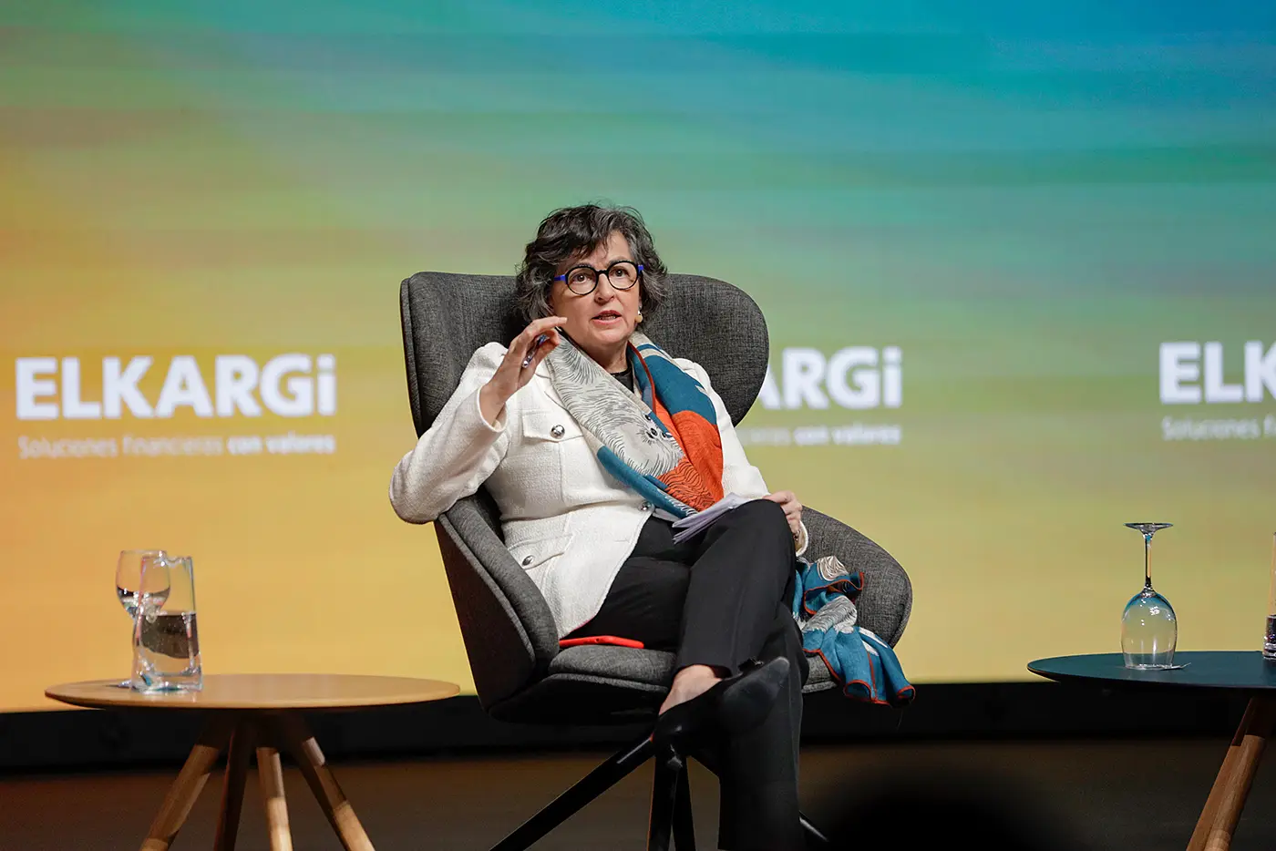 Arancha González Laya en el Encuentro Empresarial Elkargi