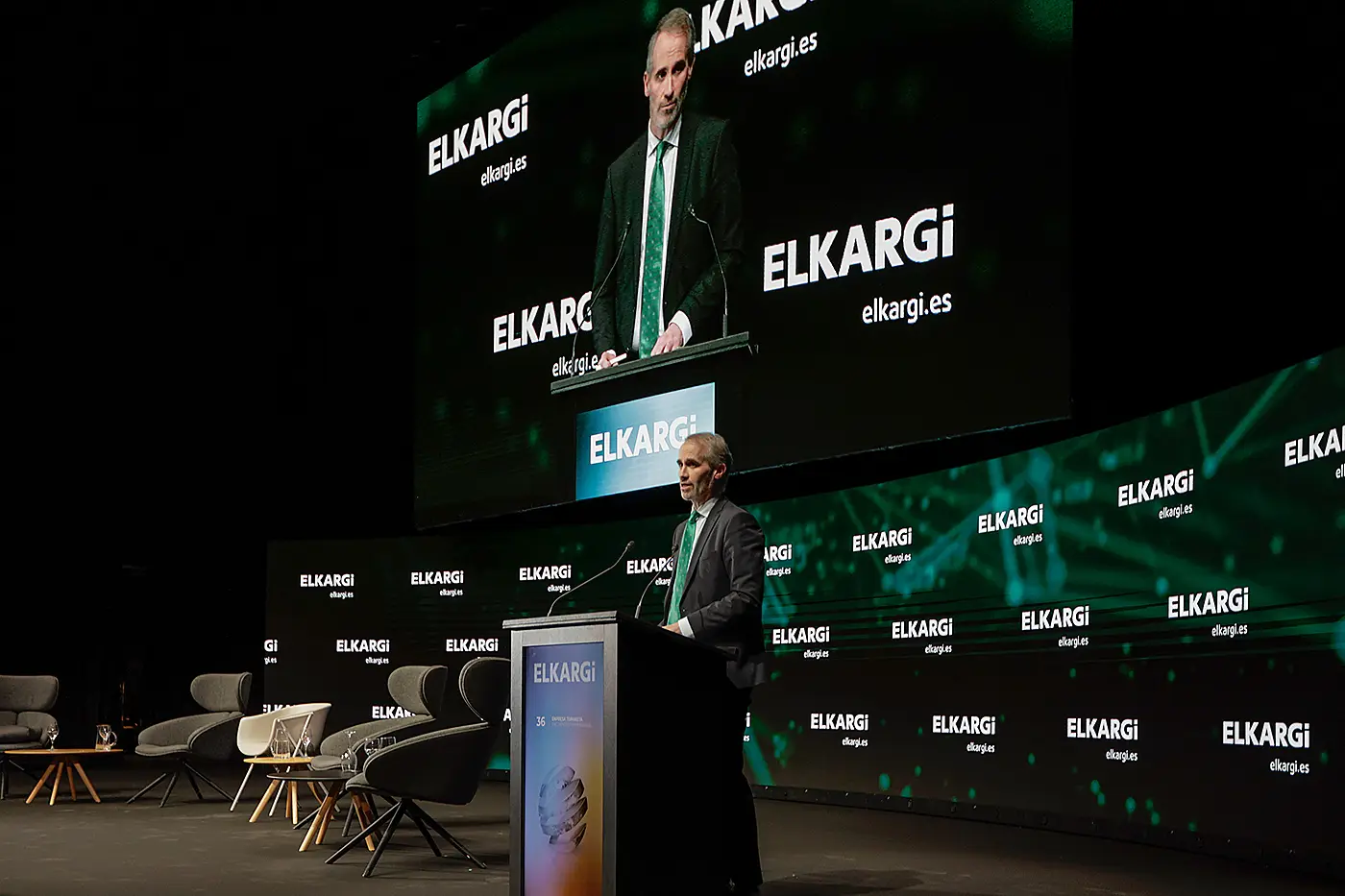 Zenón Vázquez durante su intervención en el XXXVI Encuentro Empresarial Elkargi